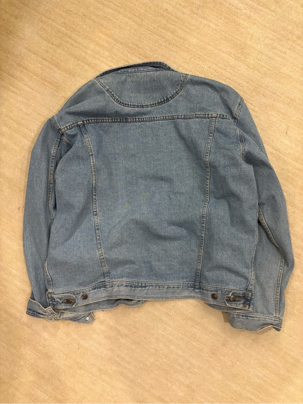 xxl Light Blue Denim Jacket - Men's Classic Trucker - Picture 6 of 6